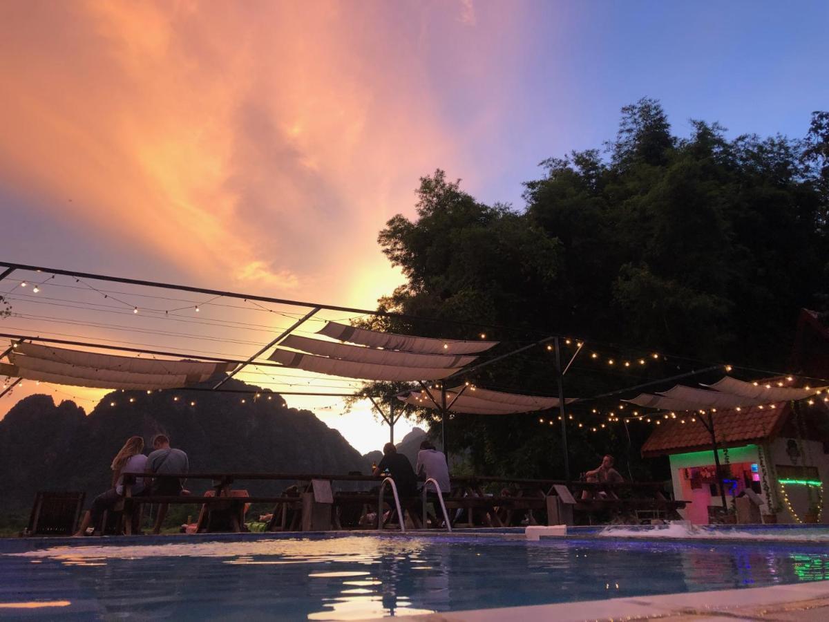 Jungle Paradise Vangvieng - Bungalows Vang Vieng Ngoại thất bức ảnh
